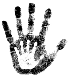 Adult And Child Hand Print