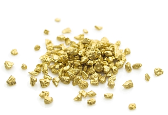 a nice mound of gold nuggets.