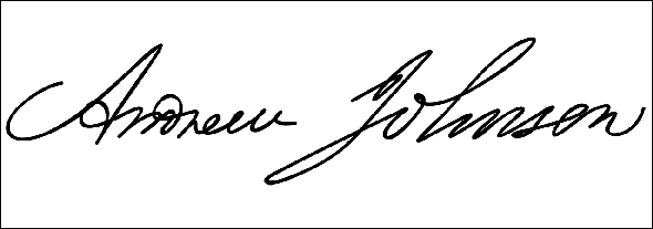 Andrew Johnson signature