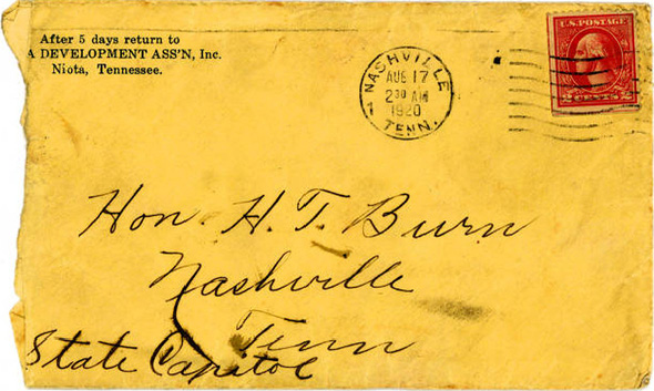 Envelope, Burn from mother