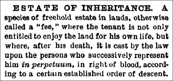 estate of inheritance