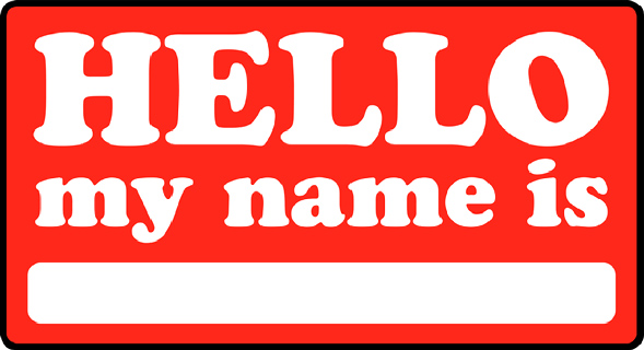 name tag