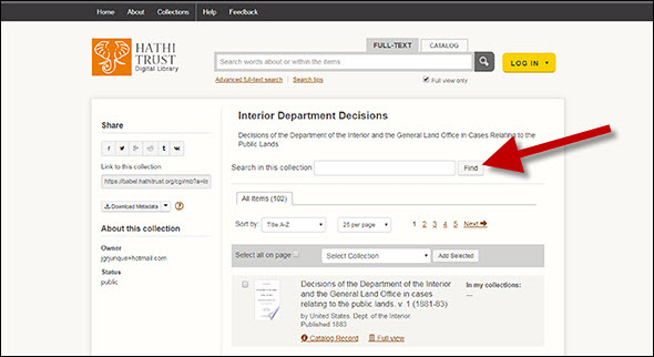 HathiTrust collection