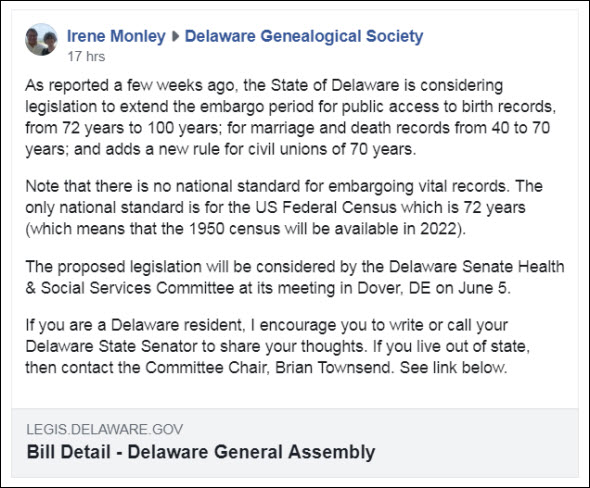 Delaware action alert