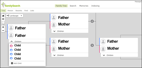 FamilySearch tree