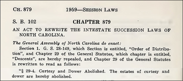 NC Laws of 1959