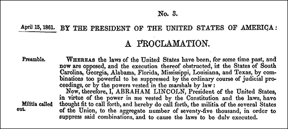 Militia order 1861