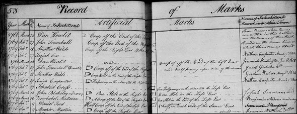 Vermont town livestock marks