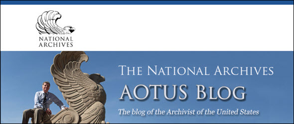 Ferriero on AOTUS blog banner