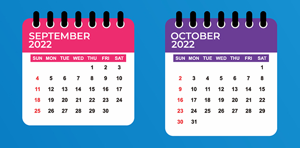 Sep-Oct 2022 calendar